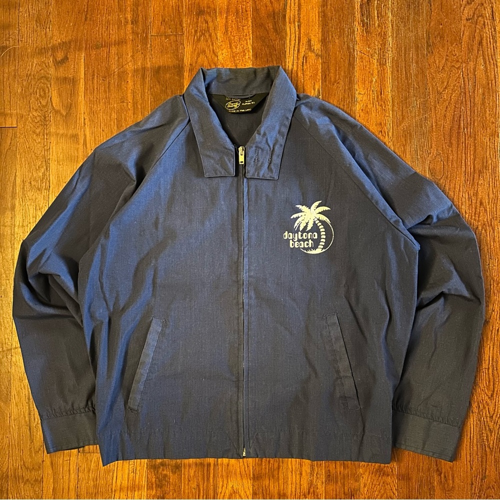 Vintage Daytona Beach Destination Tourist ‘80s Lightweight Cropped Navy Jacket M